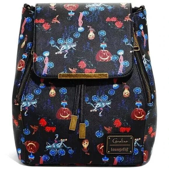 Loungefly Coraline‎ Mini Backpack Convertible to Crossbody Bag Exclusive - Picture 1 of 5
